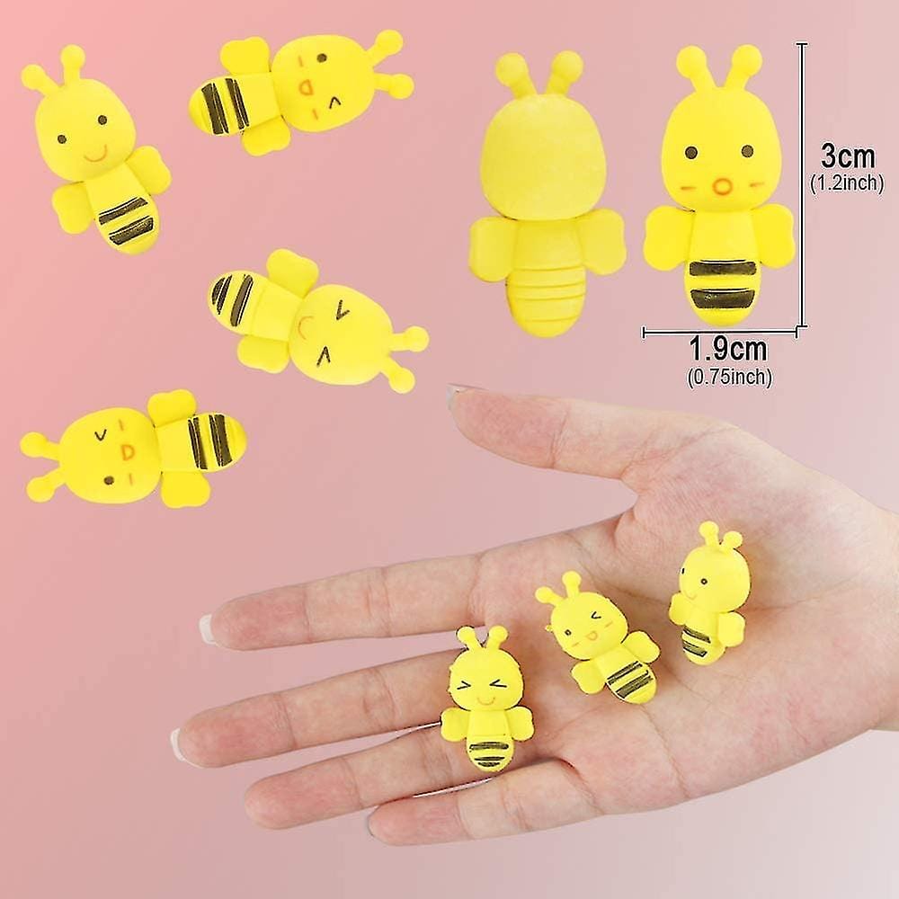 craftdev Mumbai branch Erasers & Sharpeners Cute Honeybee shaped Eraser -perfect for stationery or gifting-can be dismantled (pack of 2)