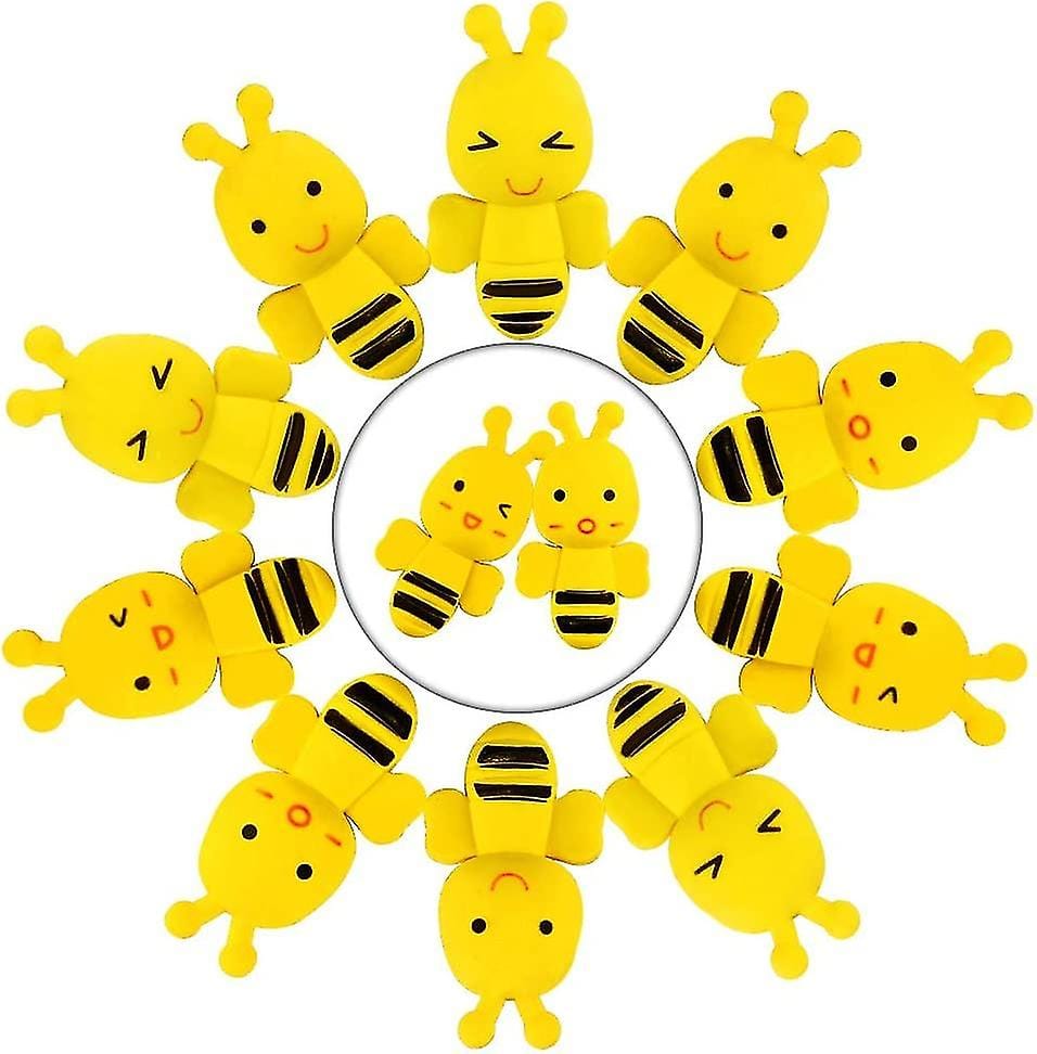 craftdev Mumbai branch Erasers & Sharpeners Cute Honeybee shaped Eraser -perfect for stationery or gifting-can be dismantled (pack of 2)