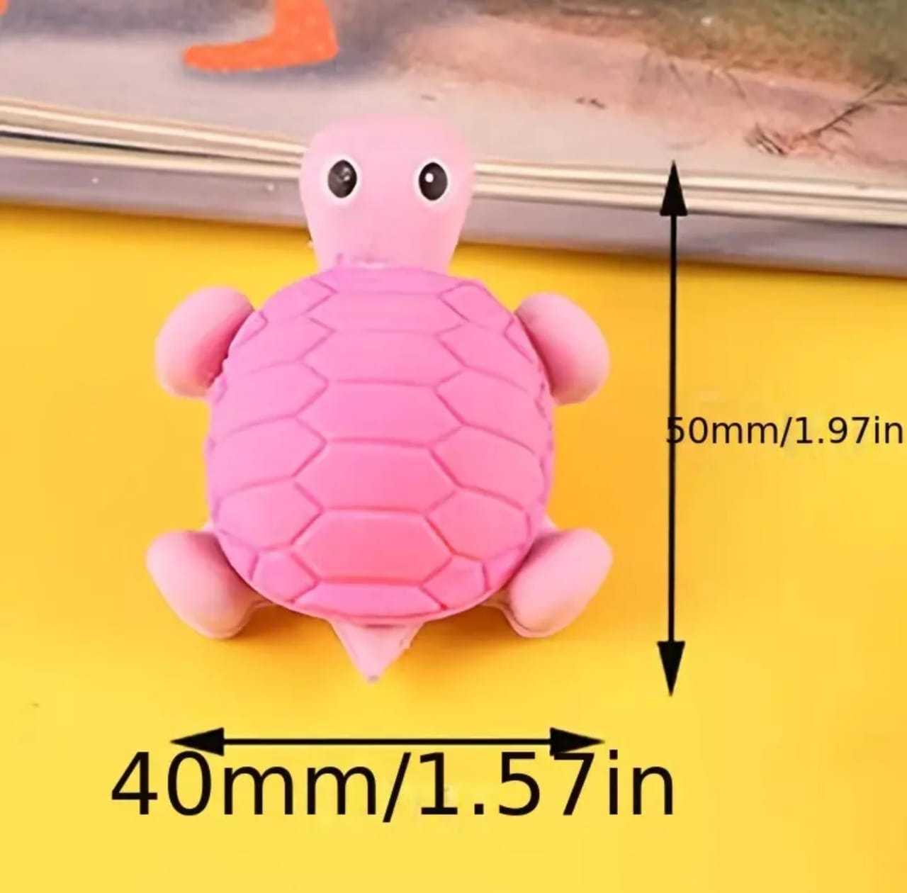 craftdev Mumbai branch Erasers & Sharpeners Cute Turtle shaped Eraser -perfect for stationery or gifting-can be dismantled (pack of 1)