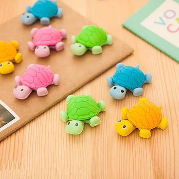 craftdev Mumbai branch Erasers & Sharpeners Cute Turtle shaped Eraser -perfect for stationery or gifting-can be dismantled (pack of 1)