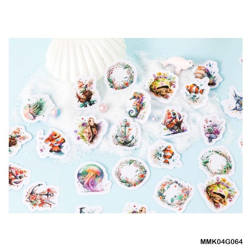 craftdev Mumbai branch Journaling stickers The Sound of the Sea Paper Cut-Out Pack - 46 Pieces