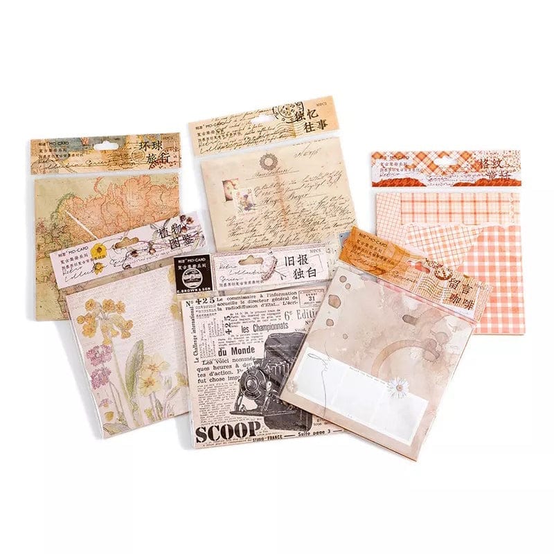 craftdev Mumbai branch Journaling Supplies MO Card Retro Collection Series Paper - 15 x15 CM