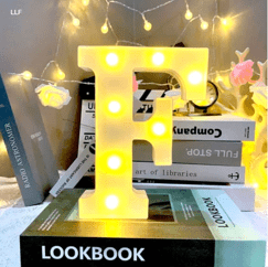 craftdev Mumbai branch Lights Stylish LED Letter F - 8-Inch (Pack of 1): Illuminate Your Space with Modern Flair