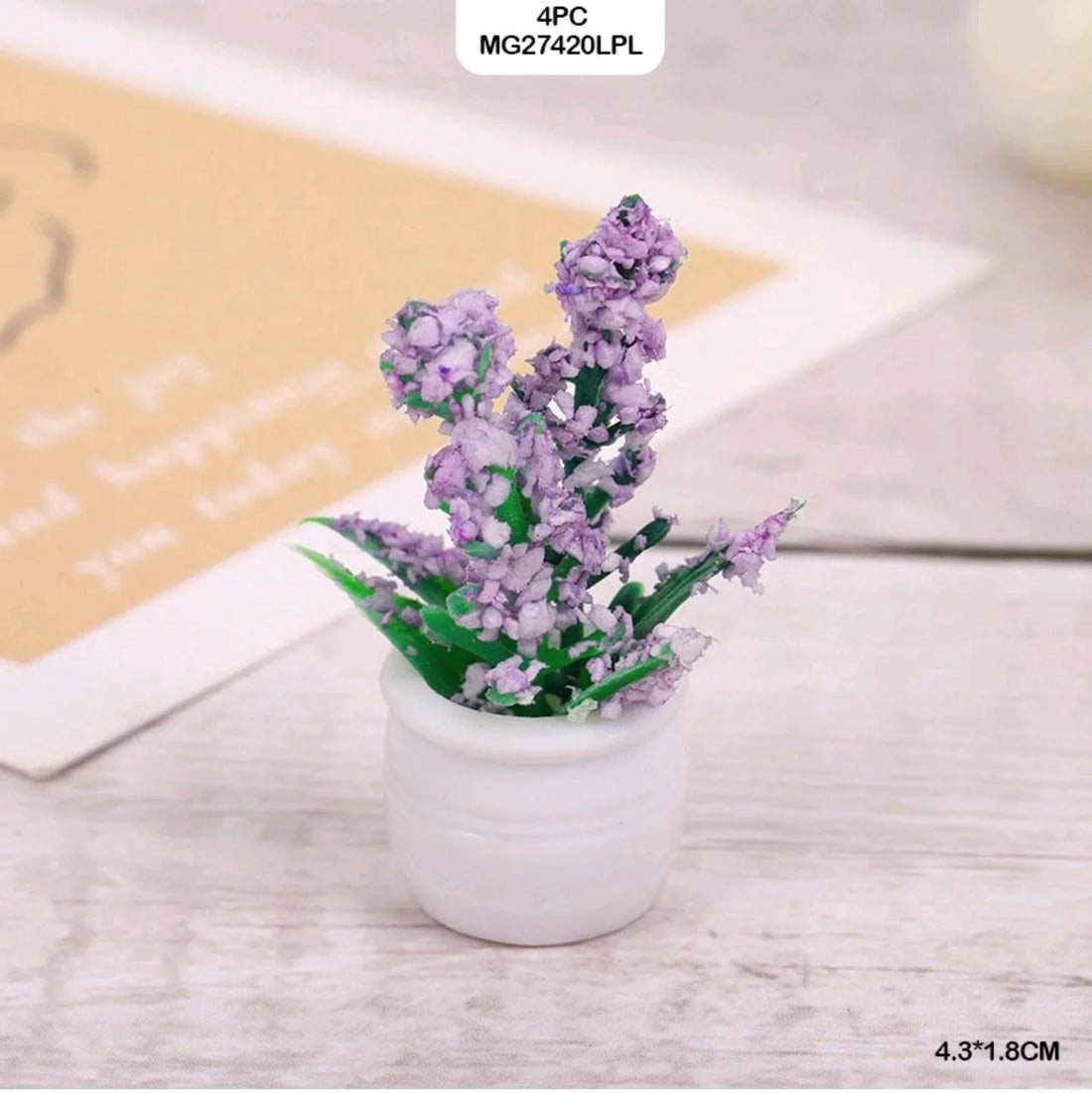 craftdev Mumbai branch Miniature Cute Miniature Plant Pot with Flower - Pack of 4 Pieces