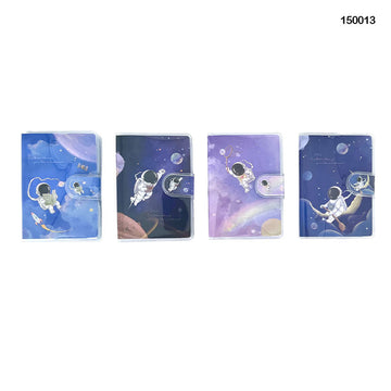 Space- The universe Themed Cute Mini Diary with Velcro Lock - A7 Size (Contain 1 Unit)