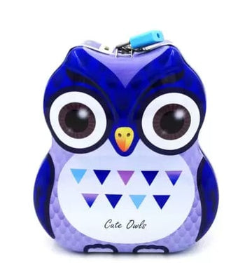 Cute Owl Metal Piggy Bank - Tin Sheet Money Bank - Fun Savings for Kids - Assorted Colors (Contain 1 Unit)