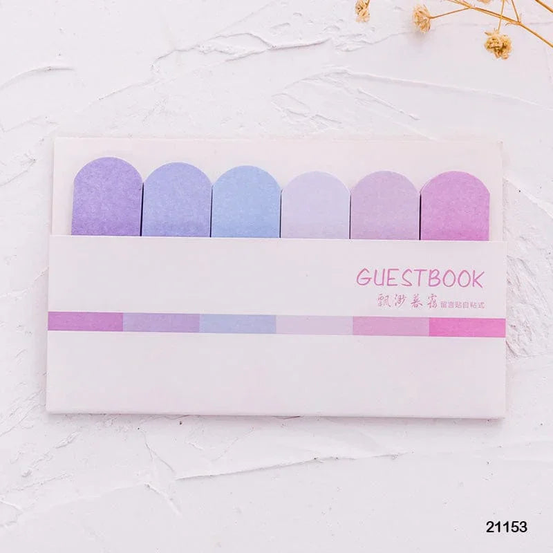 craftdev Mumbai branch Sticky Notes Lilac (Buy 1 get 1 Free) morandi pastel sticky notes for planning activities | 6 strips sticky notes pastel | Goal setting sticky notes