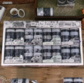 craftdev Mumbai branch Tapes & Adhesives Vintage Black and white  washi tape  (pack of 10 tapes)