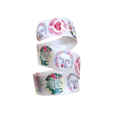(JUMBO ROLL) Floral labels for Gifting and other art work(500 Labels) 1inch