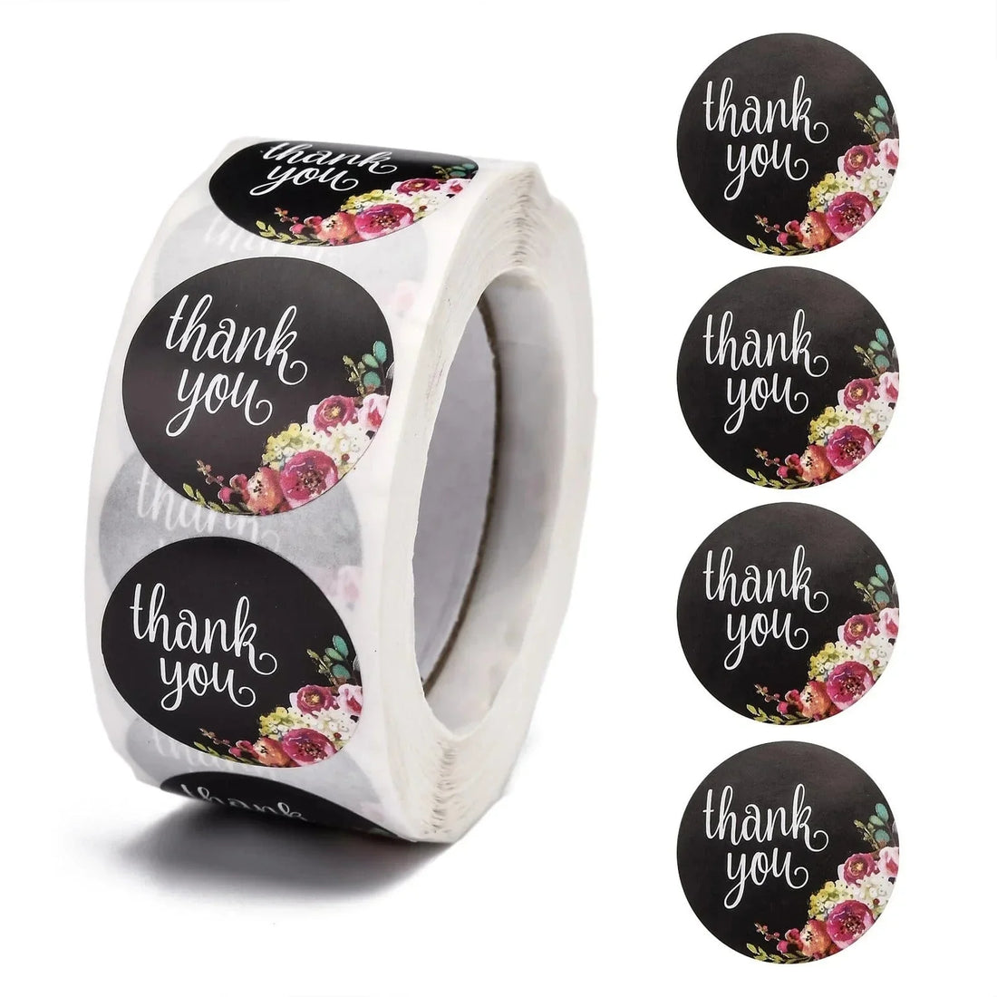 craftdev Mumbai branch Thankyou Stickers (JUMBO ROLL) Thank you labels for your small business (500 Labels) 1inch