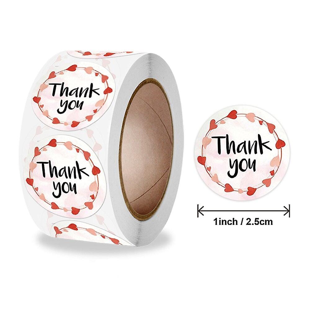 craftdev Mumbai branch Thankyou Stickers (JUMBO ROLL) Thank you labels for your small business (500 Labels) 1inch