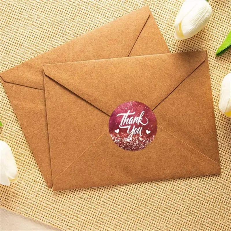 craftdev Mumbai branch Thankyou Stickers (JUMBO ROLL) Thank you labels for your small business (500 Labels) 1inch