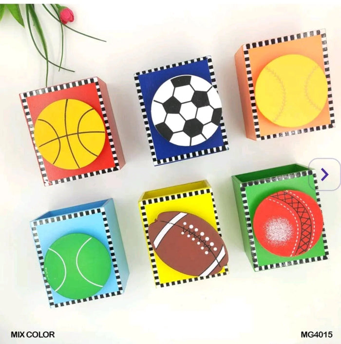 Cute Wooden Sports Pen Stand for Kids - Multi-Color