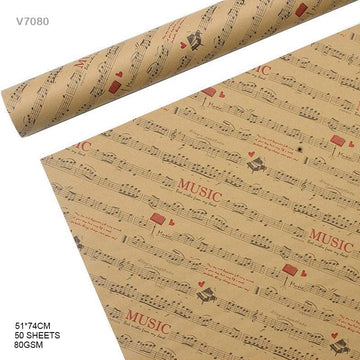 Vintage Style Gift Wrapping Paper - Contain 1 Unit Sheet