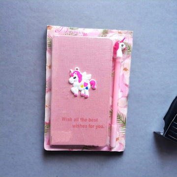 Craftdev Pen Unicorn Gift Set - Unicorn Theme Diary with Pen, Plain Pages Journaling Diary
