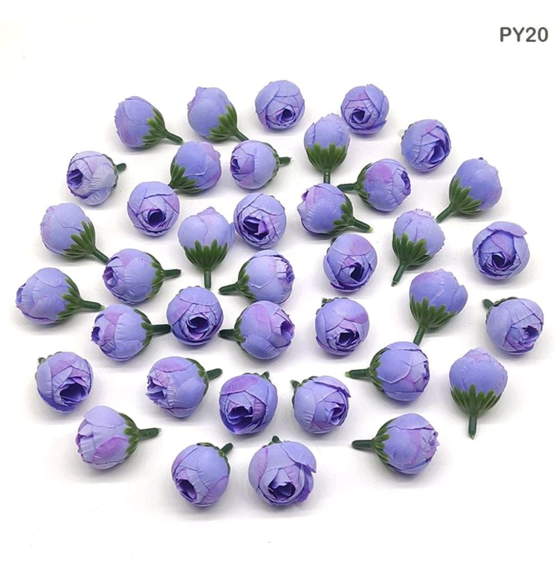 Craftdev Peony Combo Pack of 10 Flowers (Light Blue)
