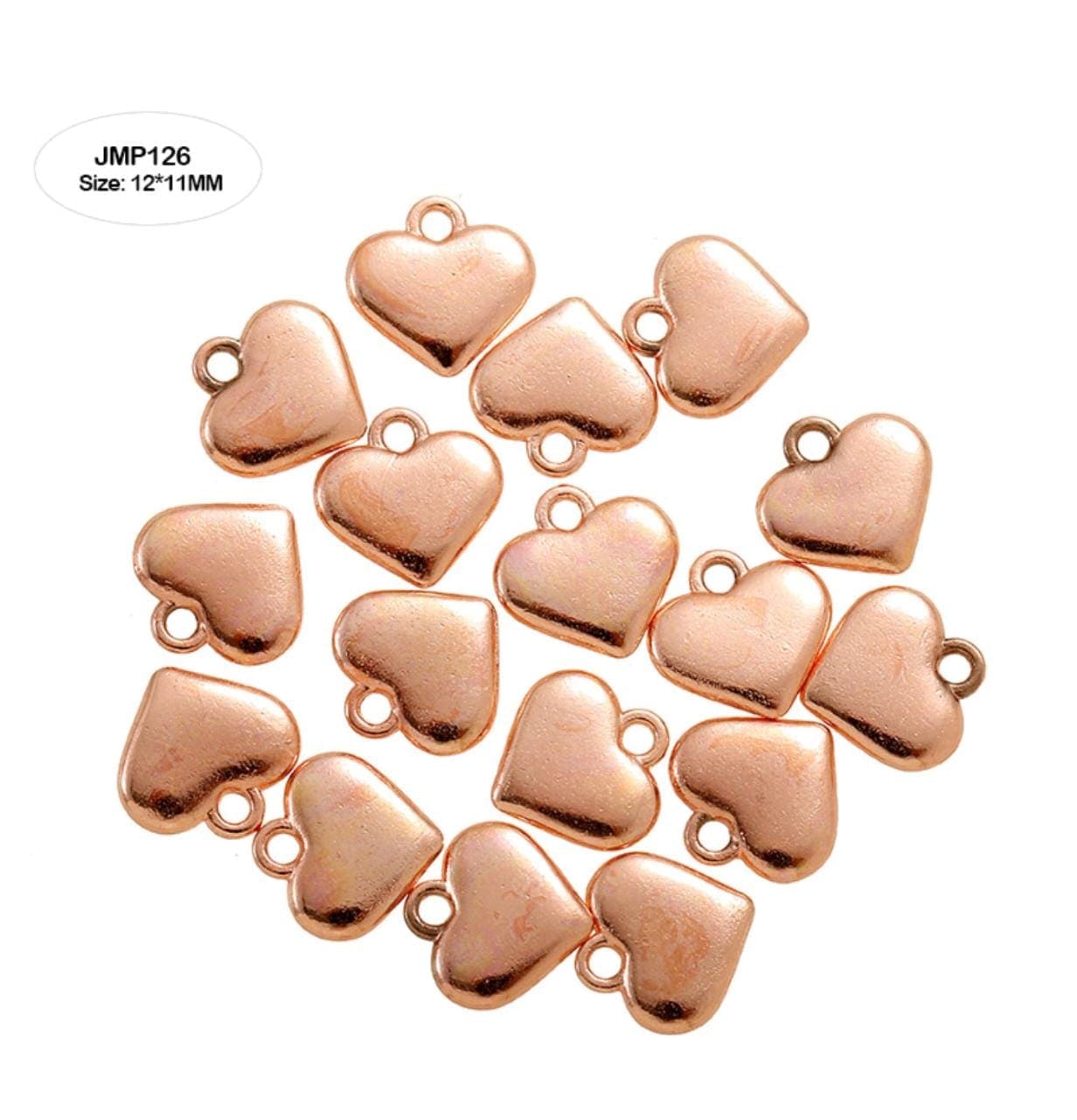 Craftdev Resin Art & Supplies Rose gold heart Pendant for Jewelry & Resin Necklace- (Pack of 2 pcs)
