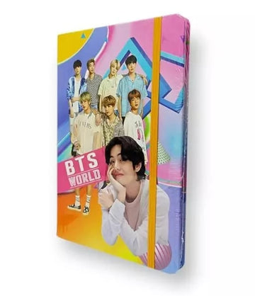 Craftdev Ruled Journal diaries with locking Rubber band (180 pages)- BTS BT21