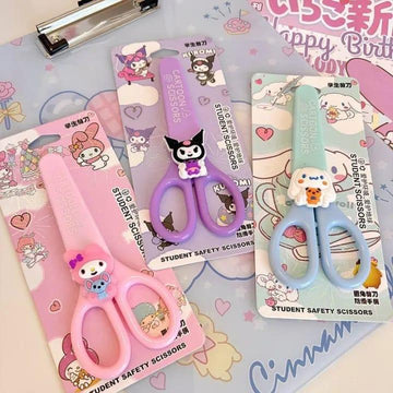 Craftdev Scissors & Pins Kawaii Pastel student scissors- pack of 1 scissors