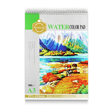 Keep Smiling Water color Pad 24 Sheets- A5 I 160 Gsm Water color spira