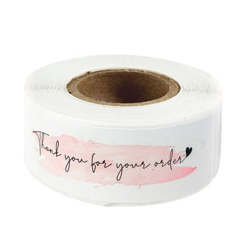Craftdev Thank you Sticker Tapes (JUMBO ROLL) Thank you labels for your small business (500 Labels) 1inch