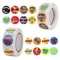 craftdev Thankyou Stickers 500Pcs/Roll Cartoon Reward Stickers - Cute Students Motivation Teacher Encouragement Sticker