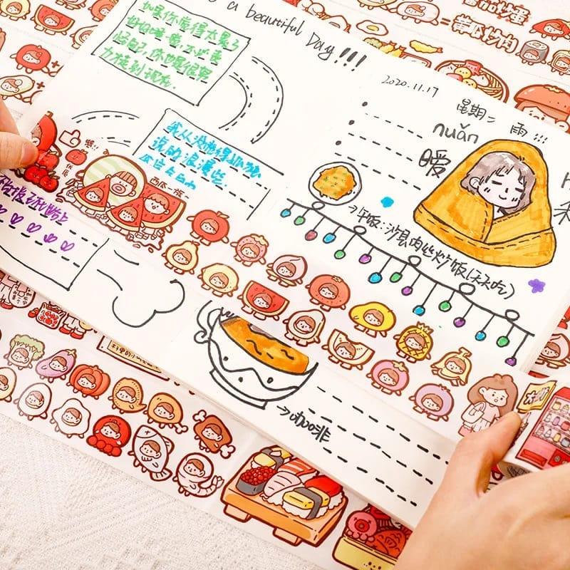 craftdev Washi Tape Premium Kawaii Sticker Roll - 1 Roll of Adorable Journaling and Decorative Craft Stickers