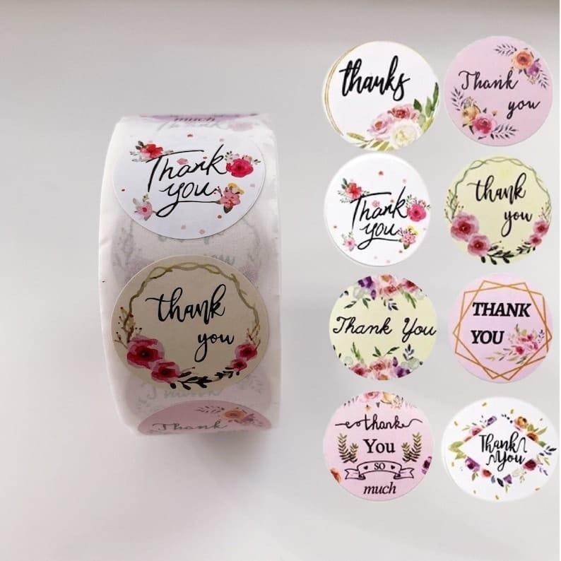 craftdev Wax Stamp & Sealing (JUMBO ROLL) Floral labels for Gifting and other art work(500 Labels) 1inch