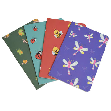 Cute Creatures - Set of 4 Plain Journals for 2025