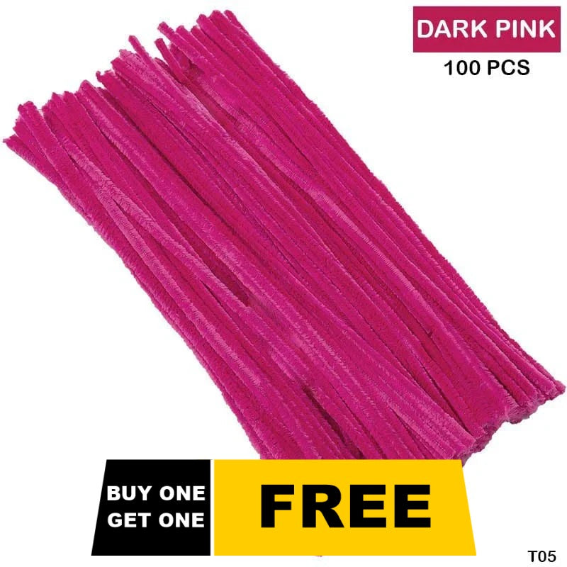 Buy 1 Get 1 Free Dark Pink Pipe Cleaner 200 pcs
