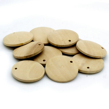 jags-mumbai Pendant Decorative Wooden Pendant Plain Small 10pc DWB25MM