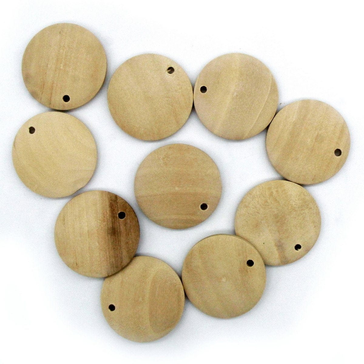 jags-mumbai Pendant Decorative Wooden Pendant Plain Small 10pc DWB25MM