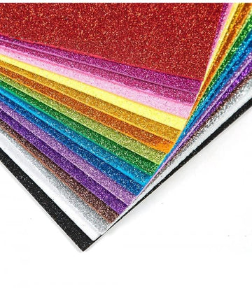 A4 Glitter Foam Sheet Multi 10 Sheets 00196-MIX
