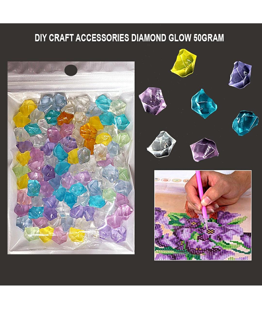 DIY Craft Accessories Diamond Glow 50Gram Raw-4165 | INKARTO