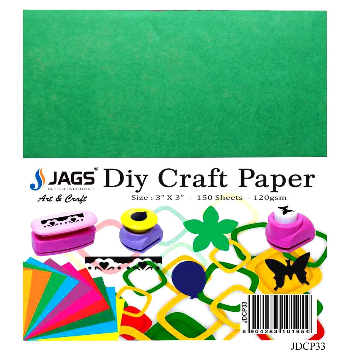 jags-mumbai Miniature DIY Craft Colourful Paper 3x3