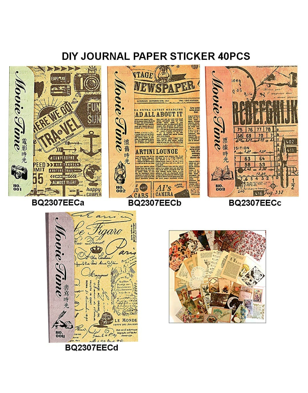 Diy Journal Paper 40Pcs 267 Bq2307Eec | INKARTO