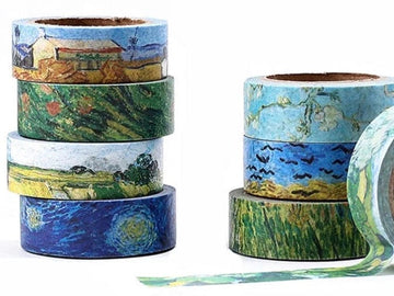 (Pack of 5) Van gogh Washi tape | Van goh masking tape | Rare Edition | Sweden Van gogh tapes