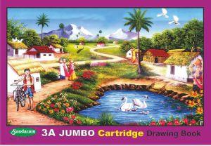 Sundaram 3A Jumbo Cartridge (Purple) Drawing Book (Pack Of 1)
