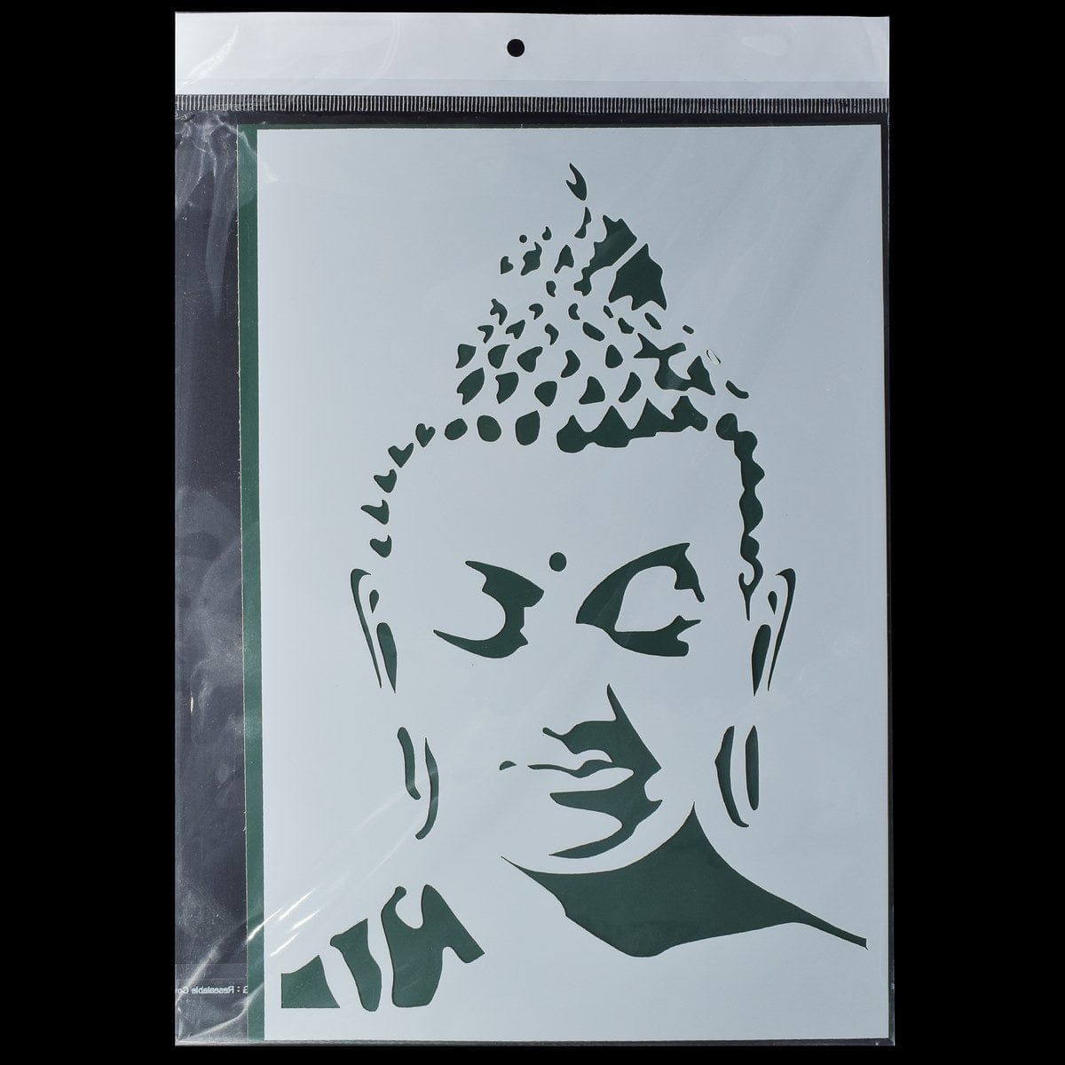 jags-mumbai Pompom & Pipe cleaner Stencil Plastic A4 Gautam Budha