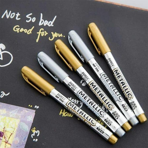 (Buy 1 Get 1 Free)Silver Acrylic Marker – Metallic Paint Pen for Resin Art, DIY & All-Surface Detailing