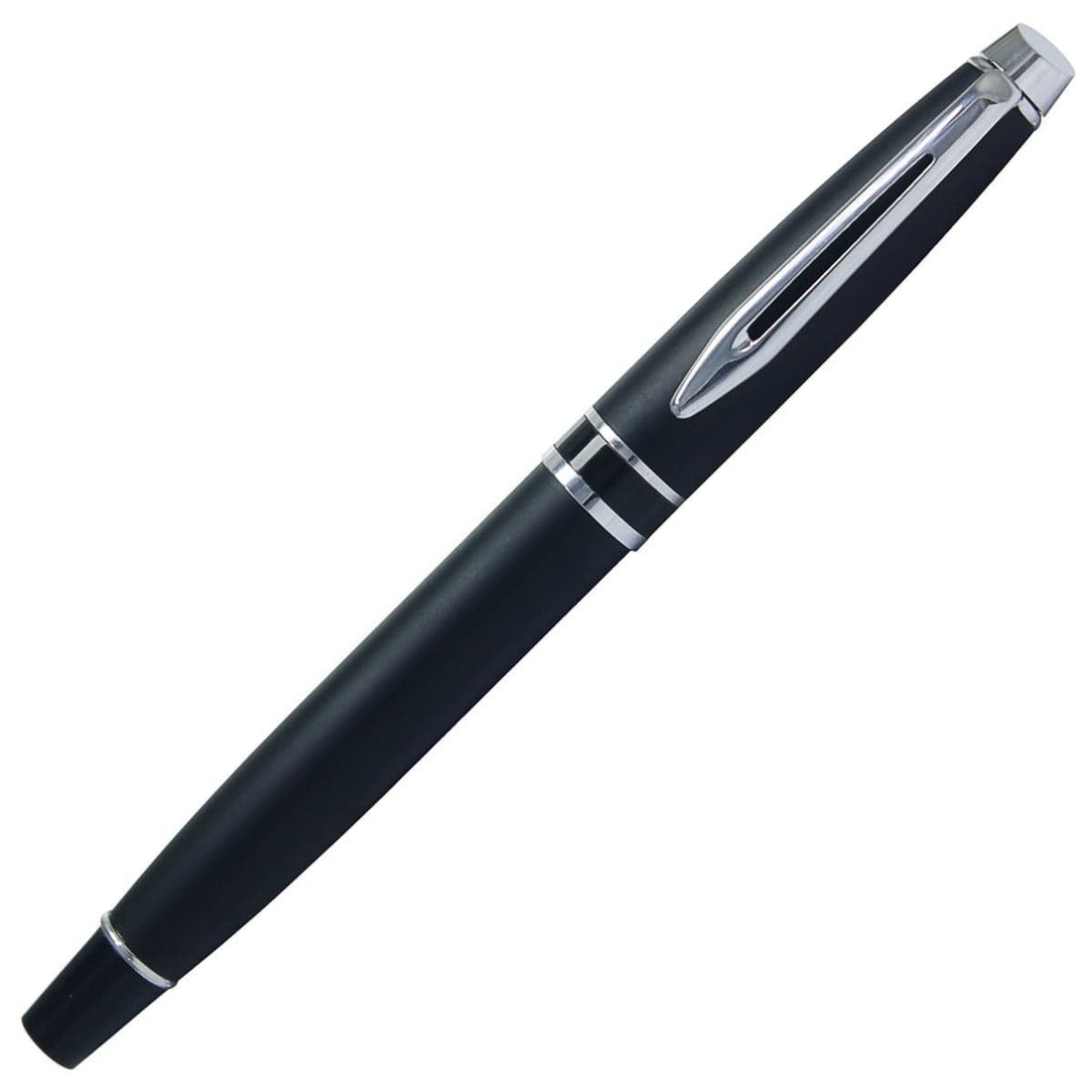 jags-mumbai Miniature "Elegant Fountain Pen: Black with Silver Clip - Model 181FPBKSC"