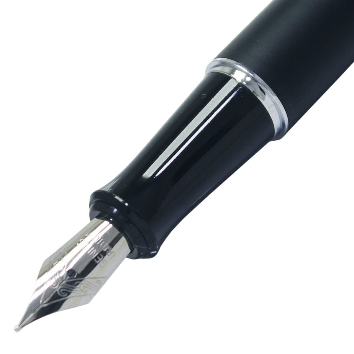 jags-mumbai Miniature "Elegant Fountain Pen: Black with Silver Clip - Model 181FPBKSC"