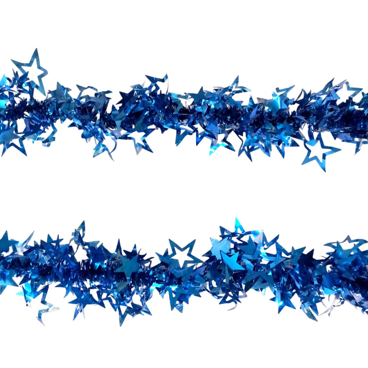 Eva party shop Decoration Blue Christmas Garland Tinsel Stars - Sparkling Holiday Decoration for Festive Ambiance (pack of 1)