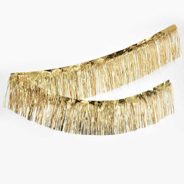 Gold Fringe Trim - Elegant Border Trim - Sari Border - Bridal Showers Trim - Gold Ribbon Fringe Trim (Contain 1 Unit)