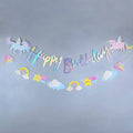 Eva party shop Decoration Supplies Unicorn Happy Birthday Banner with Unicorn Hanging Props - Make Your Birthday Magical