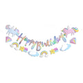 Eva party shop Decoration Supplies Unicorn Happy Birthday Banner with Unicorn Hanging Props - Make Your Birthday Magical
