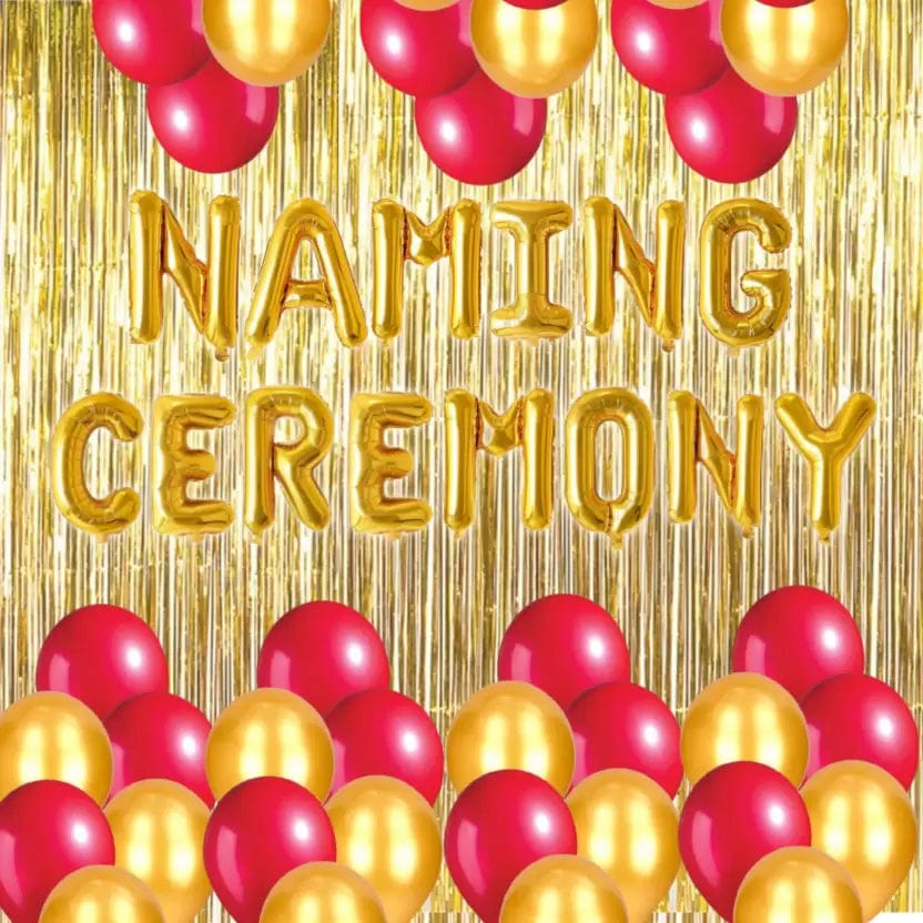 Eva party shop Golden Naming Ceremony Foil Paper Banner - Celebrate a Special Beginning