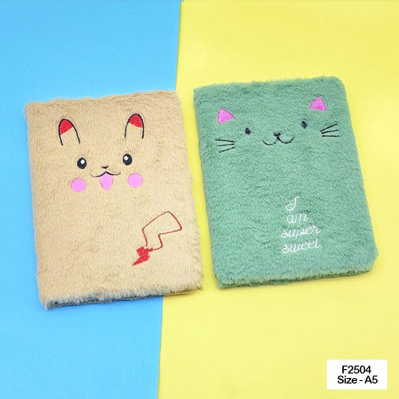 MG Traders Fancy Diary F2504 Soft Fur Diary A5