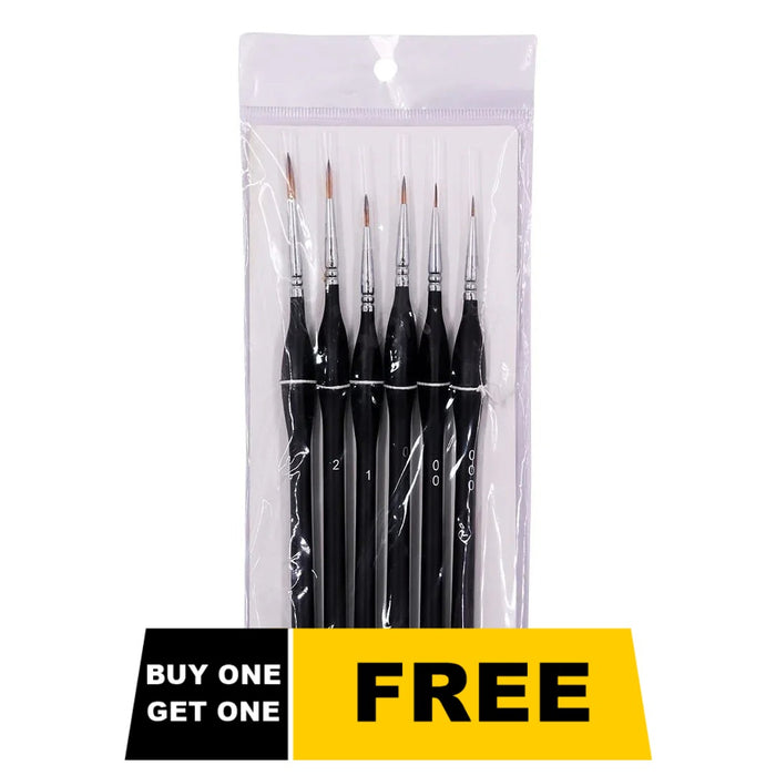 (Buy 1 Get 1 Free) Fine Liner Brush Set for Precise Detailing - 6Pcs