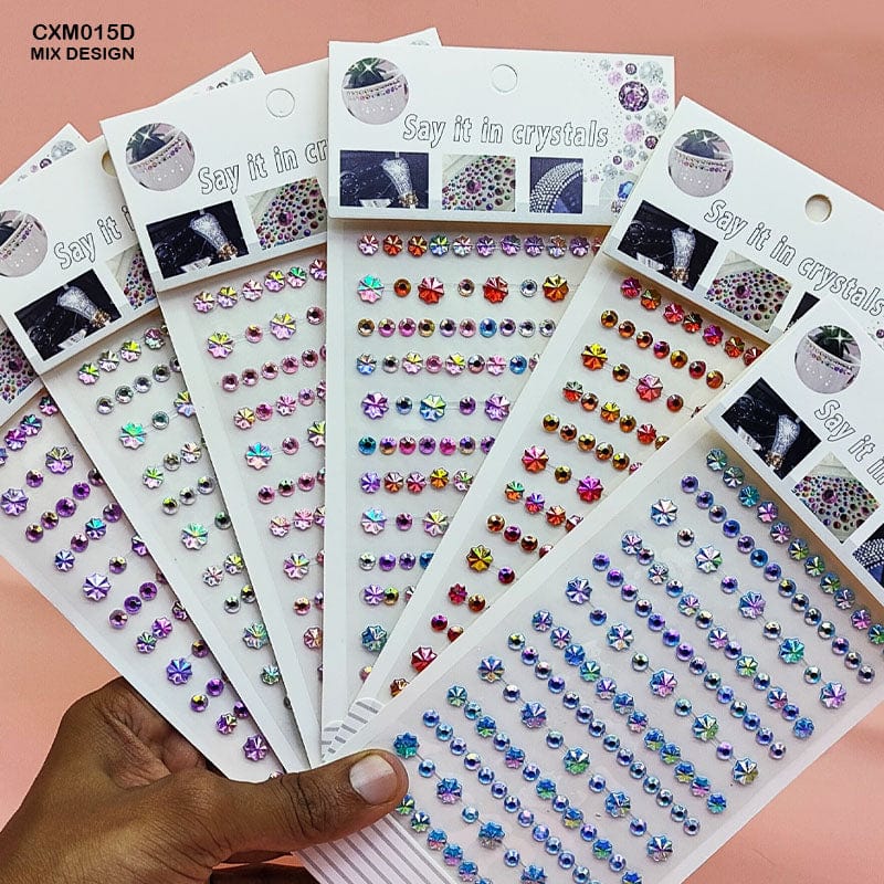 MG Traders 1 Stickers Cxm015D Gem Stones Stay Crtstal Sticker